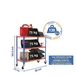 Rayonnage mobile métallique léger sans vis 975x900x500 - 3 niveaux Bleu/Orange - SIMON RACK - 8435104953112