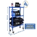 Rayonnage mobile métallique léger sans vis 975x1000x500 - 3 niveaux Bleu/Blanc - SIMON RACK - 8435104953143