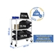 Rayonnage mobile métallique léger sans vis 975x1000x500 - 3 niveaux Galvanisé - SIMON RACK - 8435104953174