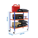 Rayonnage mobile métallique léger sans vis 975x1100x500 - 3 niveaux Bleu/Orange - SIMON RACK - 8435104953198