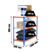 Rayonnage métallique léger sans vis 900x1000x300 - 3 niveaux Bleu/Orange - SIMON RACK - 8435104953310