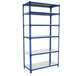 Rayonnage métallique léger sans vis 2500x800x300 - 6 niveaux Bleu - SIMON RACK - 8435104953723