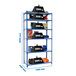 Rayonnage métallique léger sans vis 2500x1100x400 - 6 niveaux Bleu - SIMON RACK - 8435104954003