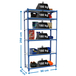 Rayonnage métallique léger sans vis 2500x900x500 - 6 niveaux Bleu - SIMON RACK - 8435104954089
