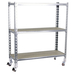 Rayonnage mobile bois-métal léger sans vis 975x1100x300 - 3 niveaux Galvanisé - SIMON RACK - 8435104954331