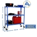 Rayonnage mobile bois-métal léger sans vis 975x900x400 - 3 niveaux Bleu/Bois - SIMON RACK - 8435104954393