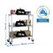 Rayonnage mobile bois-métal léger sans vis 975x1000x400 - 3 niveaux Bois - SIMON RACK - 8435104954454