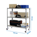 Rayonnage mobile bois-métal léger sans vis 975x1100x500 - 3 niveaux Gris/Bois - SIMON RACK - 8435104954621