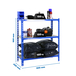 Rayonnage bois-métal léger sans vis 900x800x400 - 3 niveaux Bleu/Bois - SIMON RACK - 8435104954836
