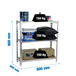 Rayonnage bois-métal léger sans vis 900x800x500 - 3 niveaux Bois - SIMON RACK - 8435104955017