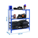 Rayonnage bois-métal léger sans vis 900x900x500 - 3 niveaux Bleu/Bois - SIMON RACK - 8435104955031