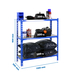 Rayonnage bois-métal léger sans vis 900x1100x500 - 3 niveaux Bleu/Bois - SIMON RACK - 8435104955116