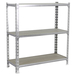 Rayonnage bois-métal léger sans vis 900x1100x500 - 3 niveaux Bois - SIMON RACK - 8435104955130