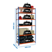 Rayonnage bois-métal léger sans vis 2500x800x400 - 6 niveaux Bleu/Orange/Bois - SIMON RACK - 8435104955321