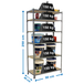 Rayonnage bois-métal léger sans vis 2500x900x400 - 6 niveaux Gris/Bois - SIMON RACK - 8435104955345