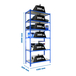 Rayonnage bois-métal léger sans vis 2500x1100x500 - 6 niveaux Bleu/Bois - SIMON RACK - 8435104955598