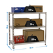 Étagère en kit charge légère sans vis 900x900x500 - 3 niveaux Galvanisé - SIMON RACK - 8435104955918