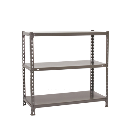 Étagère en kit charge légère sans vis 900x1100x500 - 3 niveaux Gris - SIMON RACK - 8435104955963
