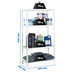 Étagère en kit charge légère sans vis 1500x800x500 - 4 niveaux Blanc - SIMON RACK - 8435104956175