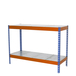 Étagère charge moyenne 500 à 600kg - 900x1200x600 - 2 niveaux Bleu/Orange - SIMON RACK - 8435104957066