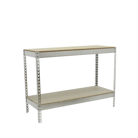 Étagère mobile charge moyenne 400kg - 900x1500x450 - 2 niveaux Bois - SIMON RACK - 8435104957592