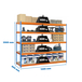 Étagère mobile charge moyenne 400kg - 2500x1200x600 - 5 niveaux Bleu/Orange/Bois - SIMON RACK - 8435104957868