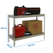 Étagère mobile charge moyenne 400kg - 900x1500x450 - 2 niveaux Galvanisé - SIMON RACK - 8435104958070