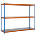 Étagère mobile charge moyenne 400kg - 1500x1500x750 - 3 niveaux Bleu/Orange - SIMON RACK - 8435104958285