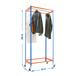 Rayonnage pour vêtements 2075x900x500 - 1 niveau Bleu - SIMON RACK - 8435104958575