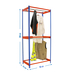 Rayonnage pour vêtements 2000x900x750 - 2 niveaux Bleu/Orange - SIMON RACK - 8435104958612