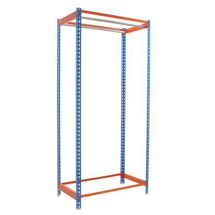 Rayonnage pour vêtements 2000x1200x500 - 1 niveau Bleu/Orange - SIMON RACK - 8435104958698