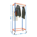 Rayonnage pour vêtements 2575x900x500 - 1 niveau Bleu - SIMON RACK - 8435104958896