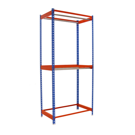 Rayonnage pour vêtements 2500x1200x750 - 2 niveaux Bleu/Orange - SIMON RACK - 8435104959091