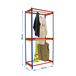 Rayonnage pour vêtements 2500x1200x750 - 2 niveaux Bleu/Orange - SIMON RACK - 8435104959091