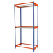 Rayonnage pour vêtements 3000x900x750 - 2 niveaux Bleu/Orange - SIMON RACK - 8435104959251