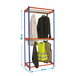 Rayonnage pour vêtements 3000x900x750 - 2 niveaux Bleu/Orange - SIMON RACK - 8435104959251