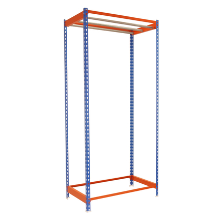 Rayonnage pour vêtements 3000x1200x500 - 1 niveau Bleu/Orange - SIMON RACK - 8435104959336