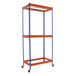 Rayonnage pour vêtements 75x1500x750 - 2 niveaux Bleu/Orange - SIMON RACK - 8435104959619