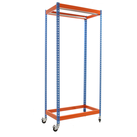 Rayonnage pour vêtements 2575x1500x600 - 1 niveau Bleu/Orange - SIMON RACK - 8435104959695