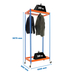 Rayonnage pour vêtements 3075x1500x600 - 1 niveau Bleu/Orange - SIMON RACK - 8435104959855