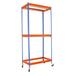 Rayonnage pour vêtements 3075x1500x750 - 2 niveaux Bleu/Orange - SIMON RACK - 8435104959930