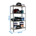 Rayonnage bois-métal léger sans vis 1500x1000x500 - 4 niveaux Gris/Bois - SIMON RACK - 8435104961254