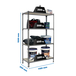Rayonnage bois-métal léger sans vis 1500x1100x500 - 4 niveaux Gris/Bois - SIMON RACK - 8435104961292