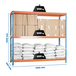 Étagère charge moyenne 500 à 600kg - 1500x1200x450 - 3 niveaux Bleu/Orange/Bois - SIMON RACK - 8435104961339