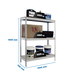 Étagère mobile charge moyenne 400kg - 1500x1500x750 - 3 niveaux Bois - SIMON RACK - 8435104961605