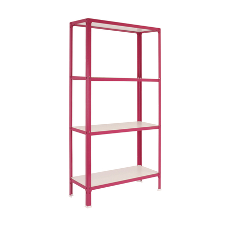 Rayonnage intérieur 1600x800x300 - 4 niveaux Rose/Blanc - SIMON RACK - 8435104961889