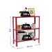 Rayonnage intérieur 900x800x300 - 3 niveaux Rose/Blanc - SIMON RACK - 8435104961926