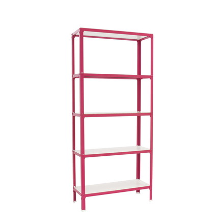 Rayonnage intérieur 1800x800x300 - 5 niveaux Rose/Blanc - SIMON RACK - 8435104962046