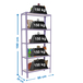 Rayonnage intérieur 1800x800x300 - 5 niveaux Blanc - SIMON RACK - 8435104962053