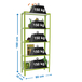 Rayonnage intérieur 1800x800x300 - 5 niveaux Vert/Blanc - SIMON RACK - 8435104962060